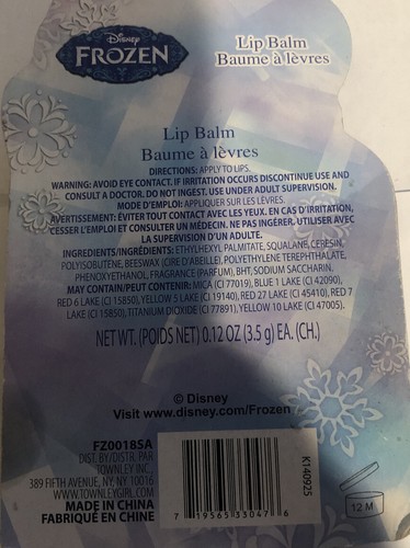 DISNEY FROZEN Lip Balms Blueberry & Raspberry NEW & Sealed - 第 2/2 張圖片