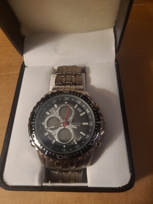 Men's Elgin Watch DIGITAL & ANALOG SR626SW Case, Instruction Sheet