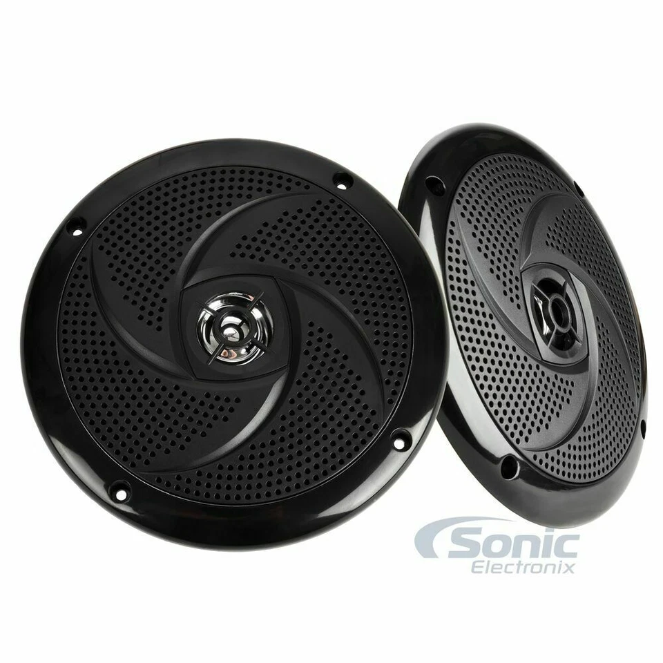 Altavoces de audio Belva BMS65SB 200W poco profundos de 6,5" marino/barco 2 pares negros Foto 2 de 4