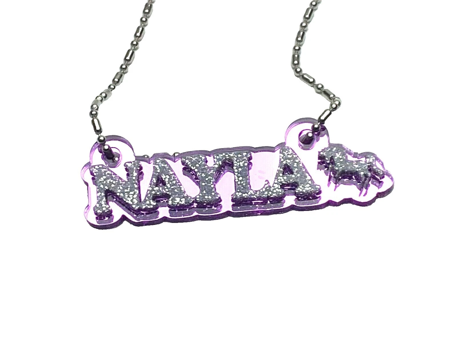 Níquel Acrílico letras, números y palabras Moda Collares y Colgantes