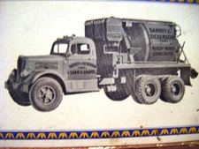 vintage bridge set 1930's Concrete Truck advertisingSEE