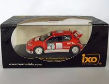 1/43 IXO Peugeot 206 WRC 2003 New Zealand Rally Winner #1 Red White DiecastIte