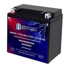 - 12 Volt 12 AH, 200 CCA, Rechargeable Maintenance Free SLA AGM YTX14-BS