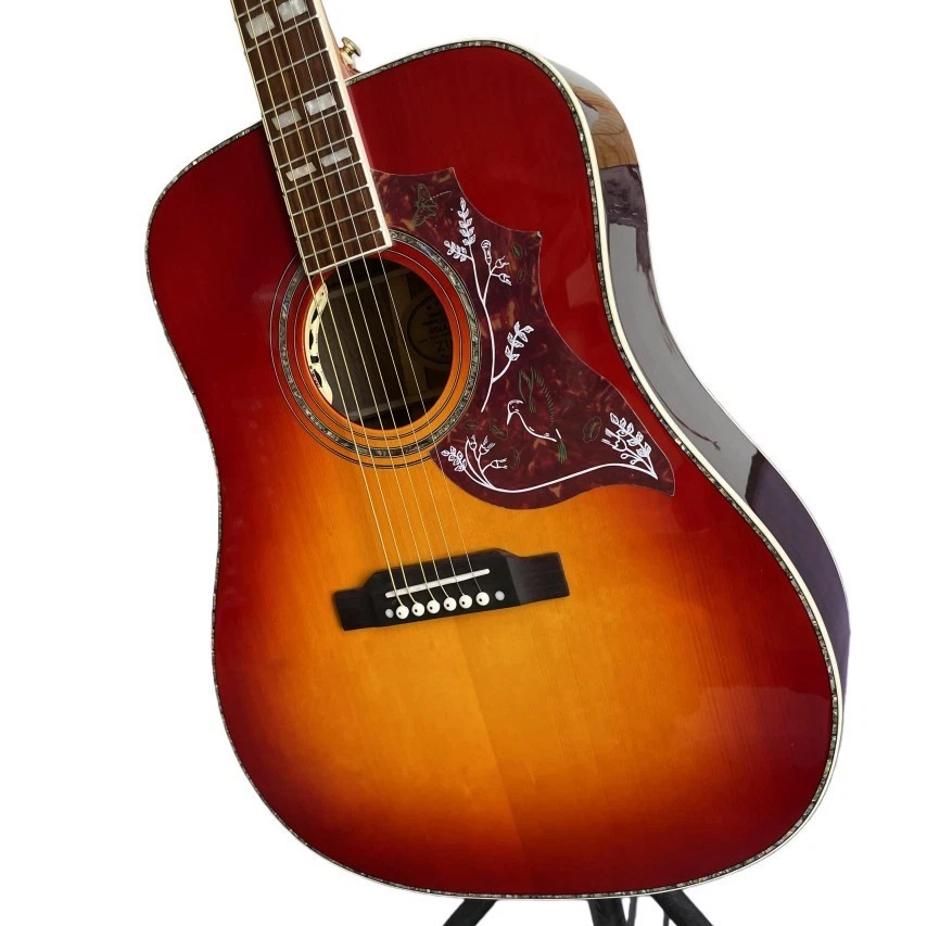 Factory D45 Acoustic guitar Spruce Top Rosewood Flame Maple Back EQ Cherry Burst - Image 2 of 4