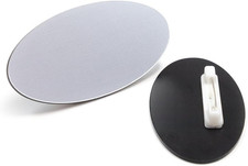 Oval Name Badge Blanks with Pin   10 Pack  Plastic Badge Blanks with Adhesive P