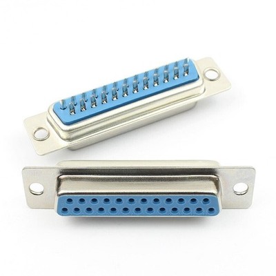 5Pcs D-SUB 25 Pin Female Straight   Type Connector Adapter 2 Row DB25F #vn