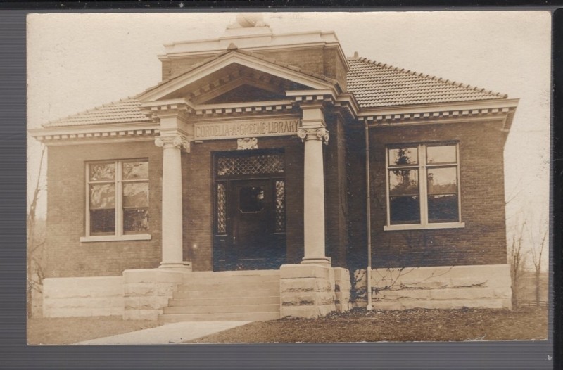 Rppc Cordelia A Greene Library Castile Ny New York Wyoming County Old Real Photo