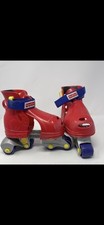 Fisher Price Youth Roller Skates Grow With Me 1,2,3 Adjustable Red Yellow Blue
