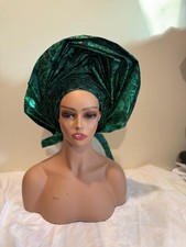New Wear Scarf Turban Cap African Aso Oke Headtie Hats Ready Auto Gele Fabric