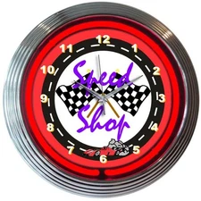 Neonetics 8SPEED Speed Shop Neon Clock