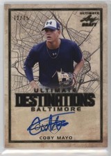 2020 Leaf Ultimate Draft Destinations Gold 72/75 Coby Mayo #UD-CM3 Auto 10r1