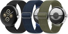 Stretchy Nylon Strap Compatible with Google Pixel Watch 41mm - Adjustable Loop