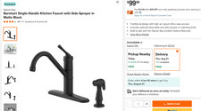Glacier Bay Single-Handle Kitchen Faucet w/ Side Sprayer Matte Black
