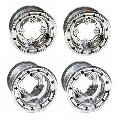 DWT Polished G3 Beadlock Rims 9'' Rear 10'' Front Yamaha Raptor Banshee YFZ450 R/X