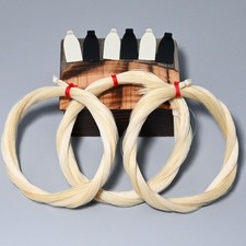 3 Hanks Natural Mongolian Horse Hair for Violin, Viola Bows Unbleached White 29'