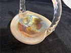 RARE Fenton Mini Basket Dorothy Taylor Encore Peach Opalescent Carnival Farmyard
