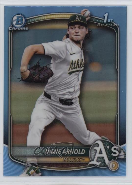 2025 Bowman Draft Chrome Sky Blue Refractor Jamie Arnold #BDC-30 1e8e