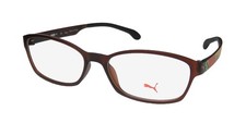 NEW PUMA 15439 EYEGLASSES FULL-RIM UNISEX PLASTIC BROWN 50-15-135 BR RECTANGULAR
