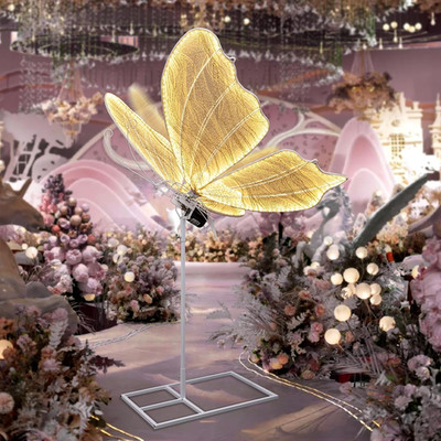Giant Moving LED Butterfly Floor Lamp for Weddings & Parties - 39.4 IN
