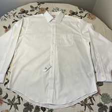 Brooks Brothers 16.5-36 Large Traditional Fit White Non-Iron Stretch Dress Shirt