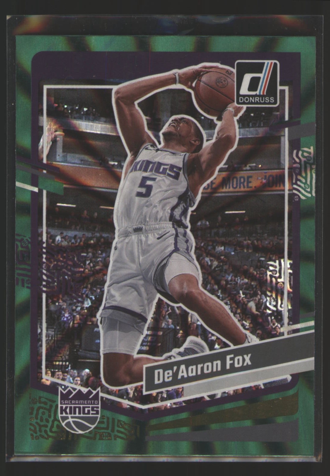 2021-22 Donruss #126 De'Aaron Fox Holo Green Laser