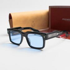 Jacques Marie Mage HEMMINGS Black Frame Blue Lens 51-22 Sunglasses With Case