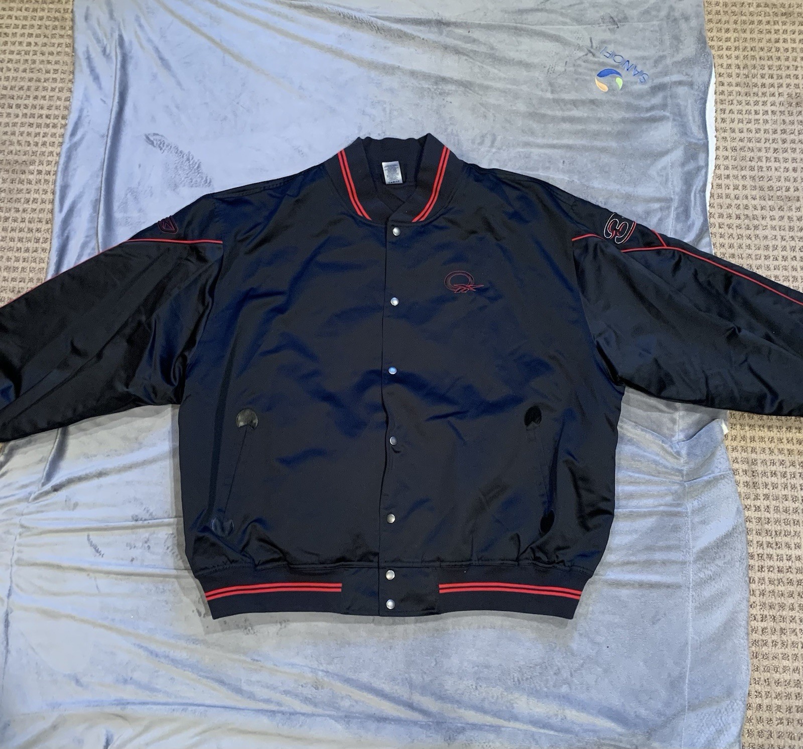 Rare Vintage Reebok Allen Iverson Black Snap Jacket Men’s 3XL image 2