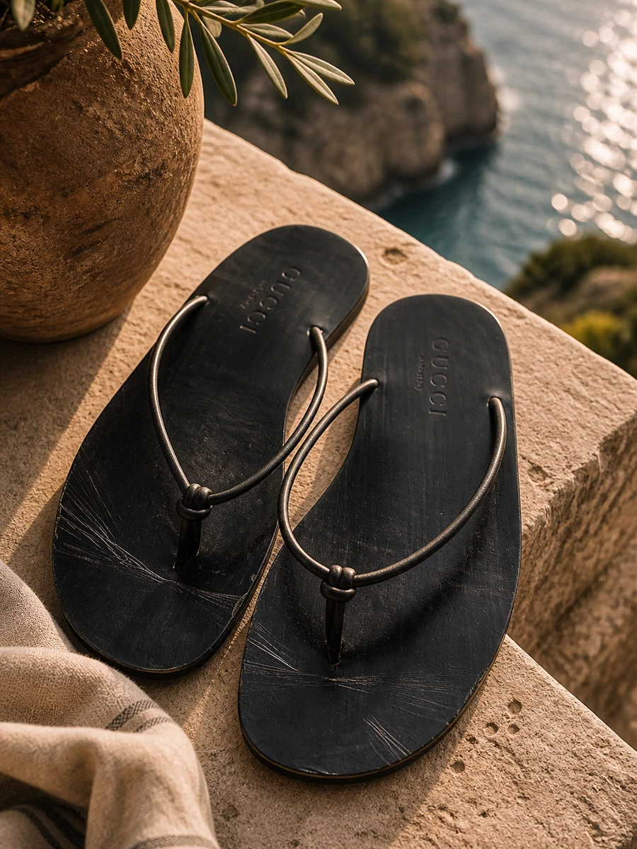 Gucci Men's Leather Upper Flip Flop Sandals for sale | eBay Gucci Men's Leather Upper Flip Flop Sandals for sale | eBay