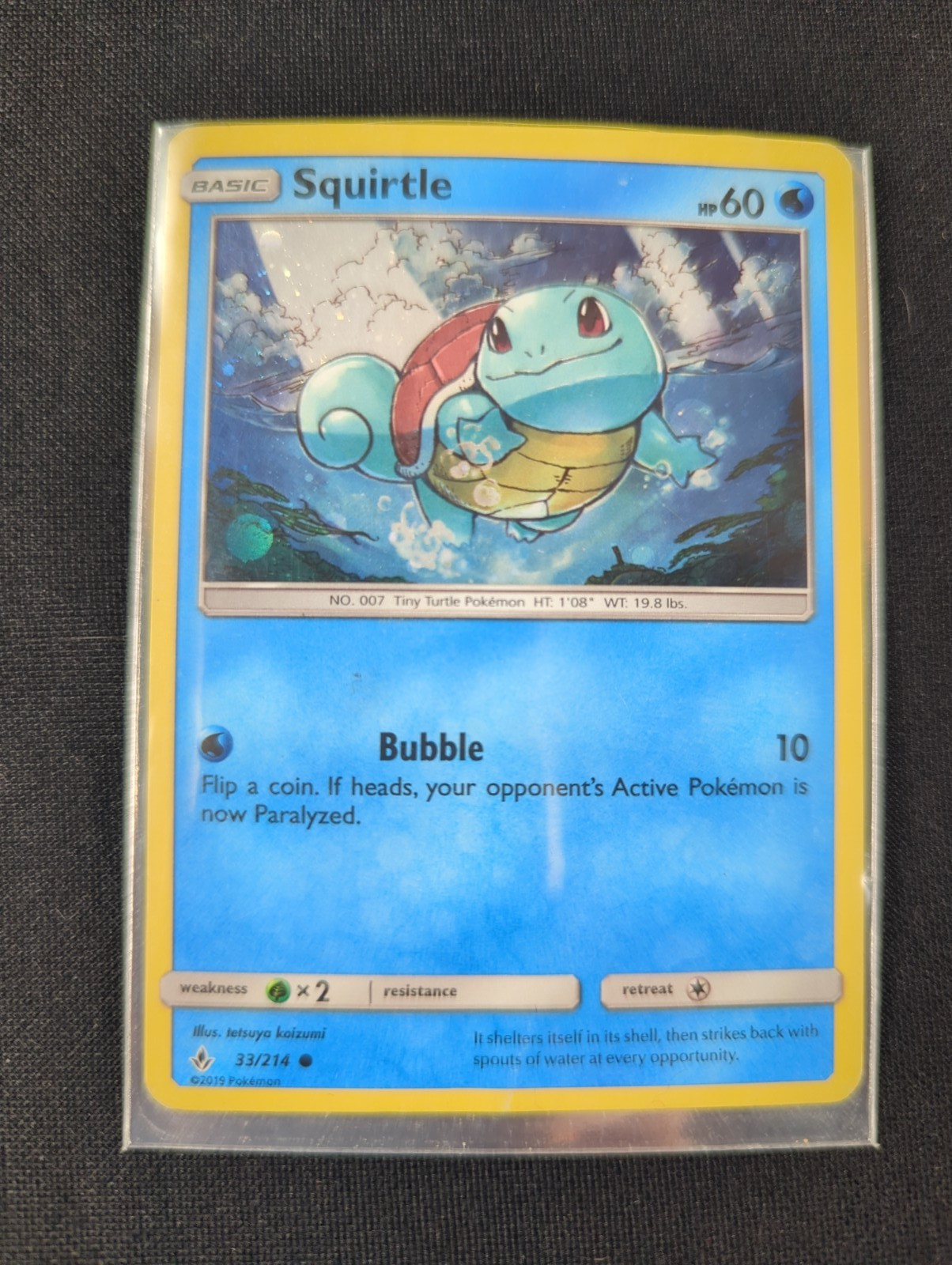 Squirtle 33/214 NM Cosmos Holo Promo Unbroken Bonds Pokemon Card