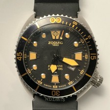 Zodiac OCEANAIRE ZO8007 Automatic Diver Men's Watch Black Dial 45mm SS Case