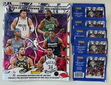 Panini NBA Basketball 2024-25 sticker album + 5 sealed packs