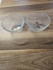 Pyrex 3 Cup Glass Ribbed Bowl Clear Ribbed Glass 7401-S Mixing Set Of 2 Bowls #1