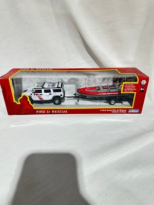US. Coast Guard Hummer H2 & Rescue Boat Set By Gearbox 1/43rd Scale