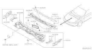 Genuine NISSAN OEM 200SX 240SX SEAL-COWL TOP SEALING RUBBER COWL 66830-65F00 - Image 3 of 4