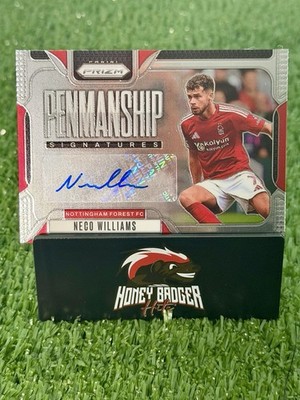 2024-25 Prizm Premier League Neco Williams Penmanship Auto Nottingham Forest