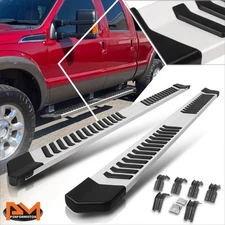 For 99-16 Ford F150-F450 SD Crew Cab 6" Step Pad Aluminum Running Boards Silver