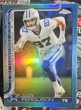 2025 Topps Chrome NFL Jake Ferguson Cowboys Aqua Refractor /299