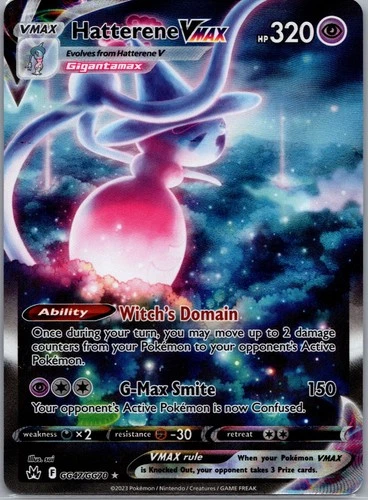 SWSH: Crown Zenith: Galarian Gallery #GG47/GG70 Hatterene VMAX NM