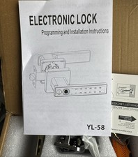 Fingerprint Door Lock, Keypad Door Knob with Handle, Sliver Smart Door knob w...