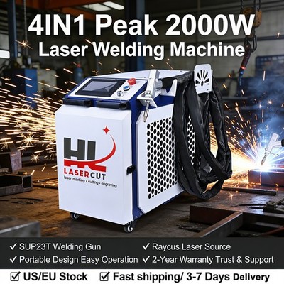 Raycus Peak 2000W 4 In 1 Fiber Laser Welding Cleaning Cutter Machine SUP23T Head