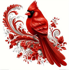 Diamond Art Painting Kits for Adults, Cardinal Birds Diamond Art Kits for Beginn