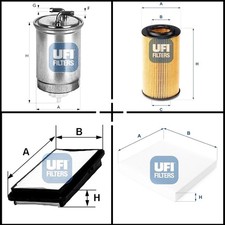 Ufi Filterset, Inspektionspaket für Honda CIVIC VII Hatchback ACCORD VII Tourer