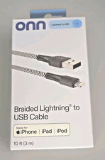 ONN. 10 Lightning to USB Cable For IPHONE/IPA...