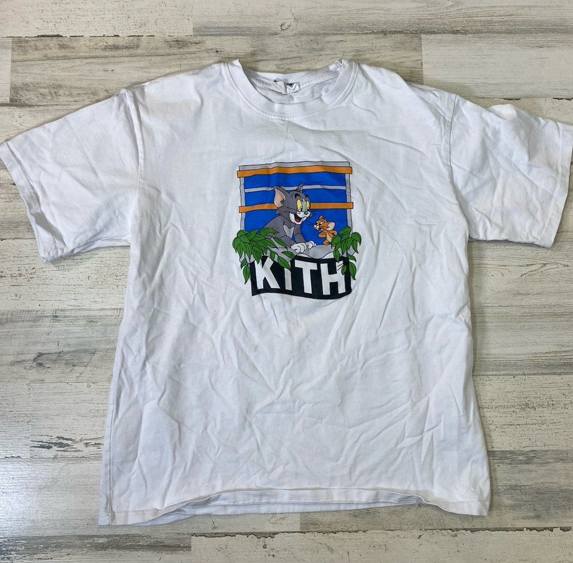 Kith X Tom And Jerry White T Shirt Size L - Read | eBay
