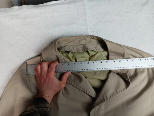 VTG Raleigh's Washington Mens Beige Trench Coat Size 44R Tan Overcoat image 10