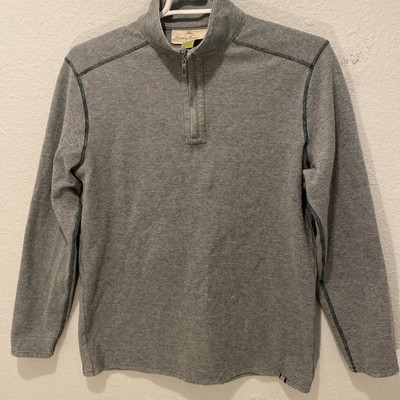 Tommy Bahama Reversible Sweater Men s Size M Gray Green Long Sleeve Sweater.  #M