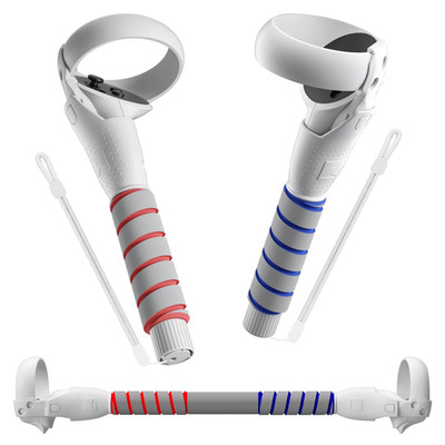 2 in 1 Long Arms & Handle Attachments Compatible with Oculus Quest 2 Hand Contro