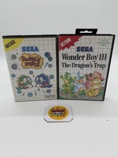 Wonder Boy III 3 + Bubble Bobble SEGA Master System Bundle Lot - PAL No Manual