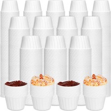 1600 Pack 4 oz Paper Souffle Cups Disposable Paper Souffle Cup Condiment Cups