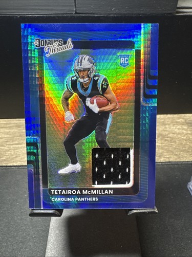 2025 Panini Optic  Donruss Threads Tetairoa McMillan #DTBH-TMN Blue Hyper Prizm